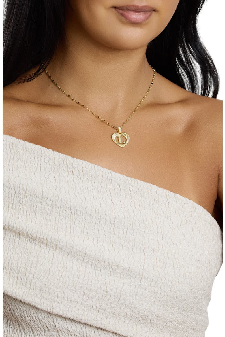 Modern Muse Love Initial Necklace, Alternate, color, GOLD L