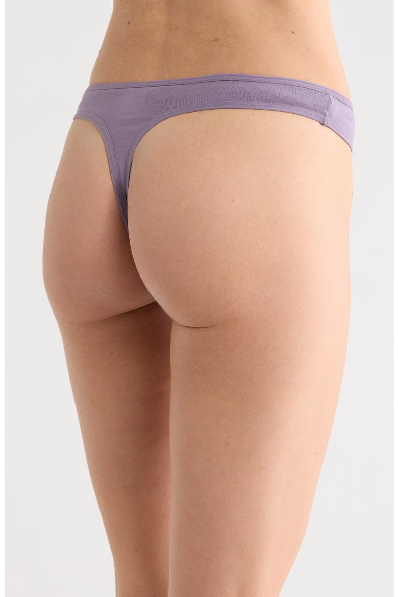 Assorted 5-Pack Stretch Cotton Thongs, Alternate, color, TEAL MIST MULTI
