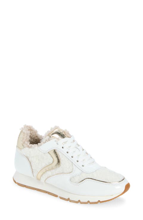 Julia Genuine Shearling & Suede Sneaker