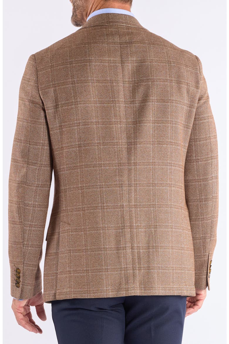 Windowpane Knit Sport Coat, Alternate, color, TAN