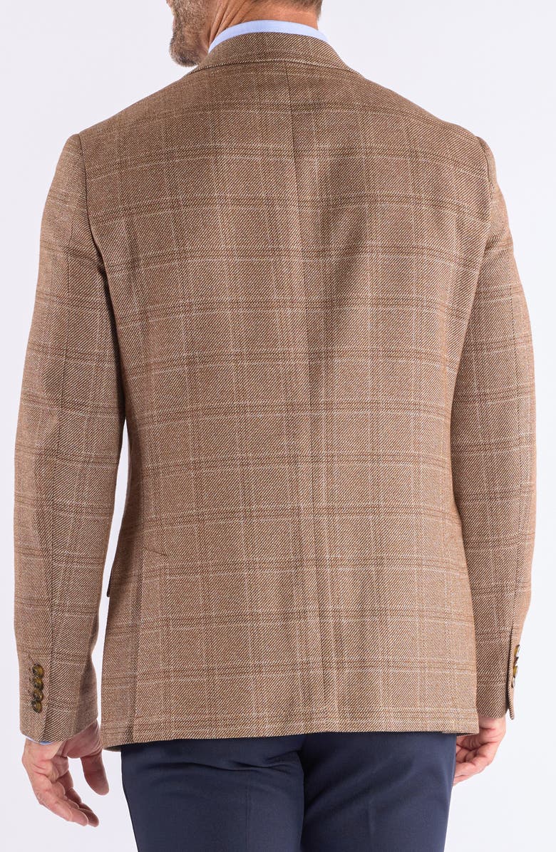 SAVILE ROW CO Windowpane Knit Sport Coat, Alternate, color, Tan