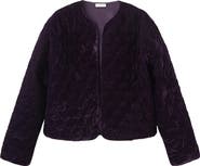MANGO TEEN Quilted Velvet Jacket