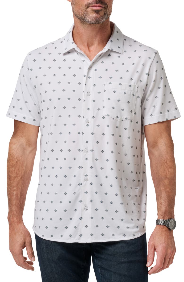 TravisMathew Comfortknit Swing Pocket Polo, Main, color, White