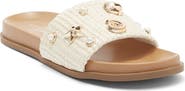 TOP MODA Daneia Raffia Slide Sandal