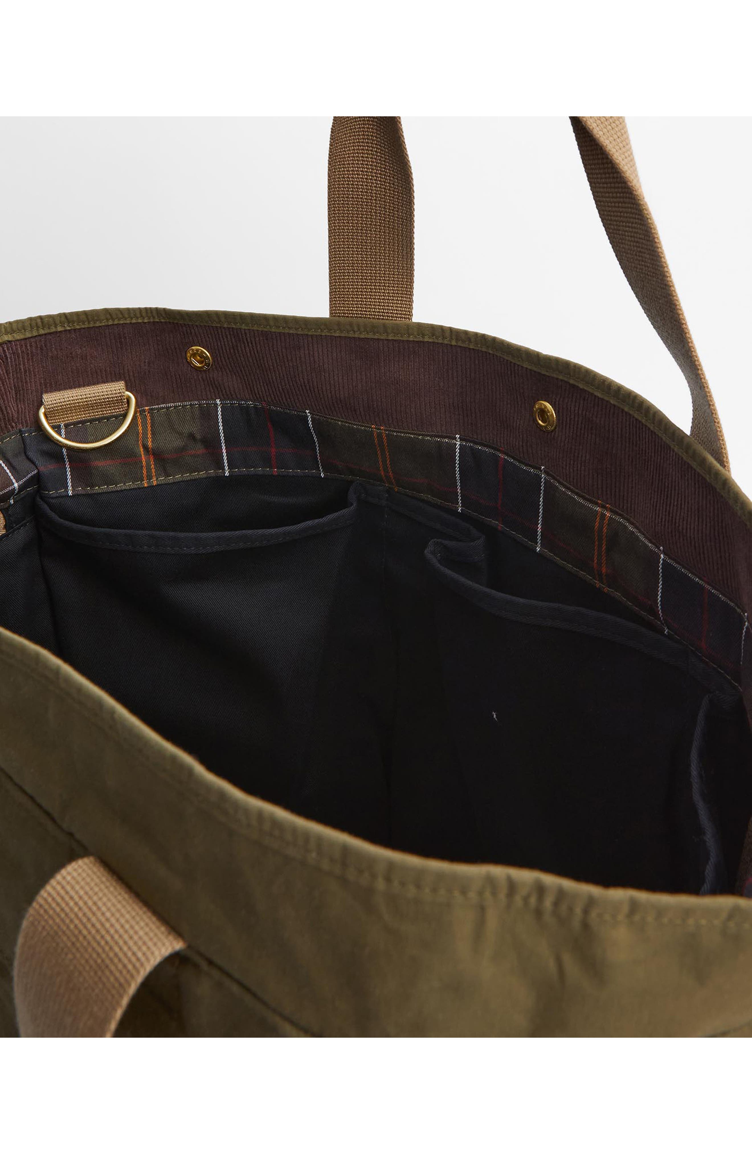 Barbour Transport Cotton Canvas Tote, Alternate, color, Dusky Green