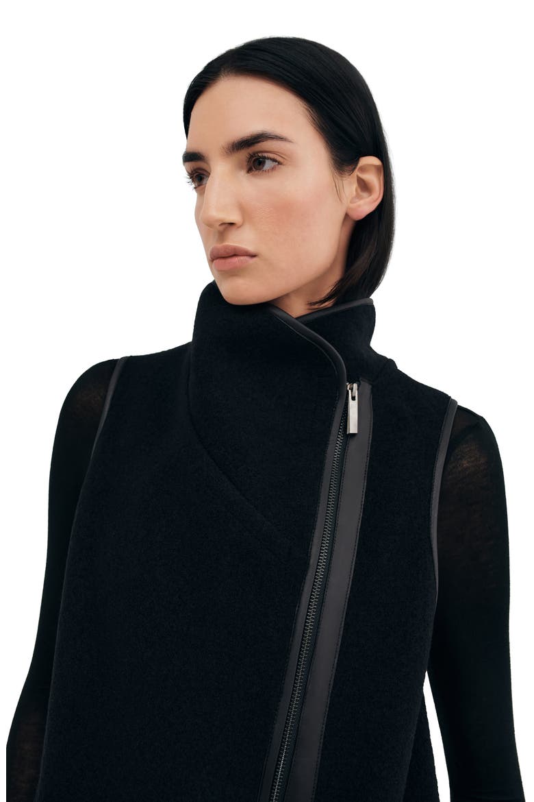 Kendra Virgin Wool Vest, Alternate, color, BLACK