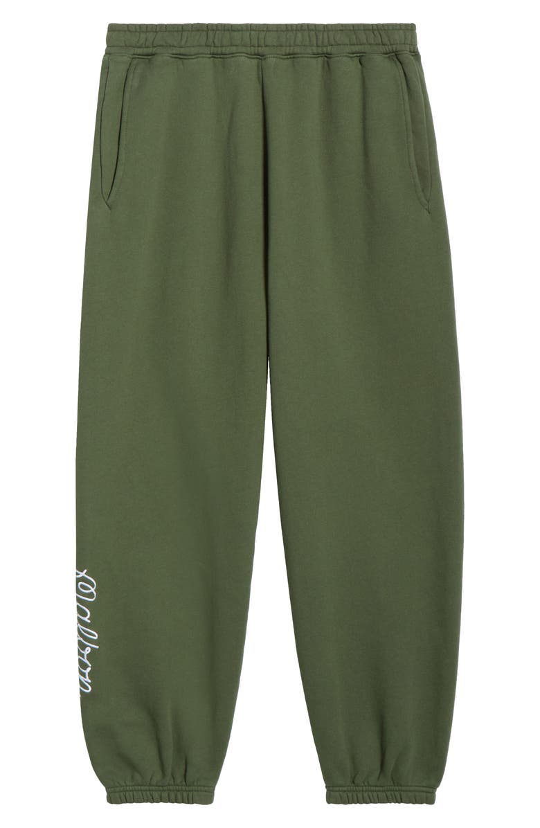 Malbon Golf Clubhouse Cotton Sweatpants, Main, color, Olivine