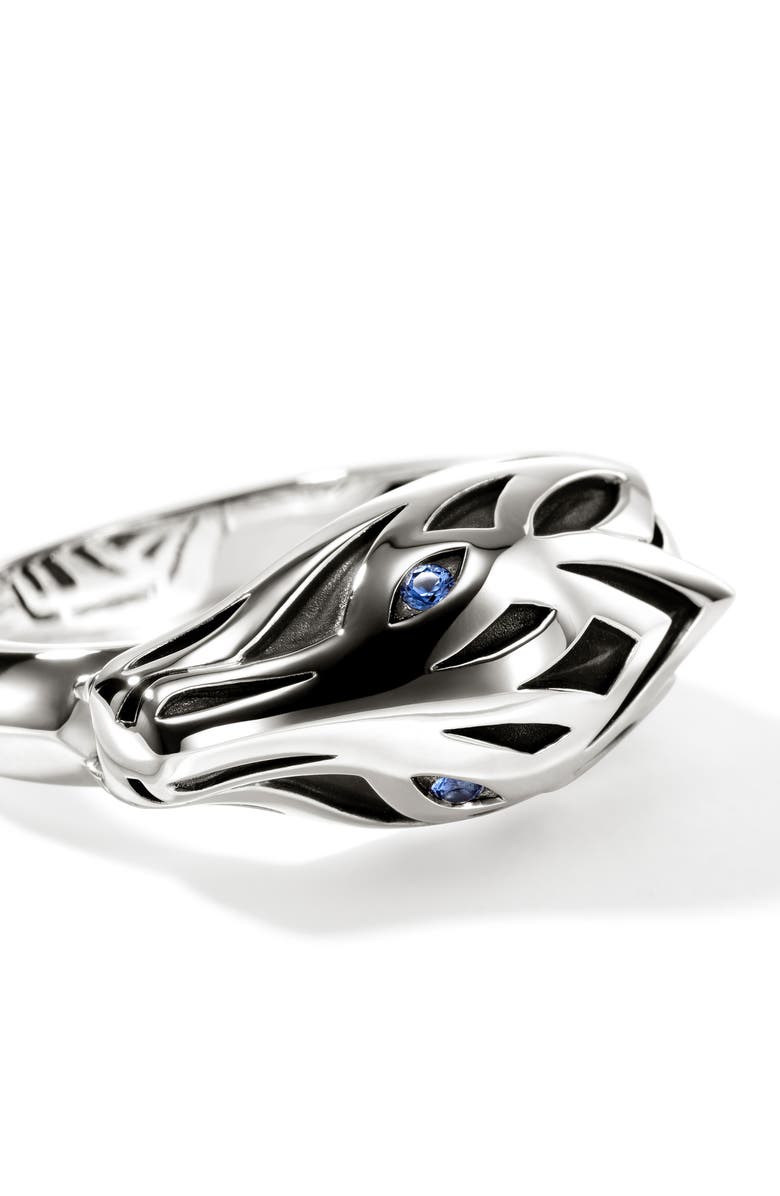 John Hardy Naga Ring, Sterling Silver, Blue Sapphire, Alternate, color, Silver/Blue Saphire