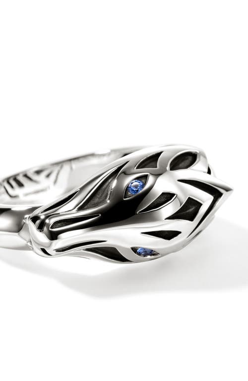 John Hardy Naga Ring, Sterling Silver, Blue Sapphire In Silver/blue Saphire