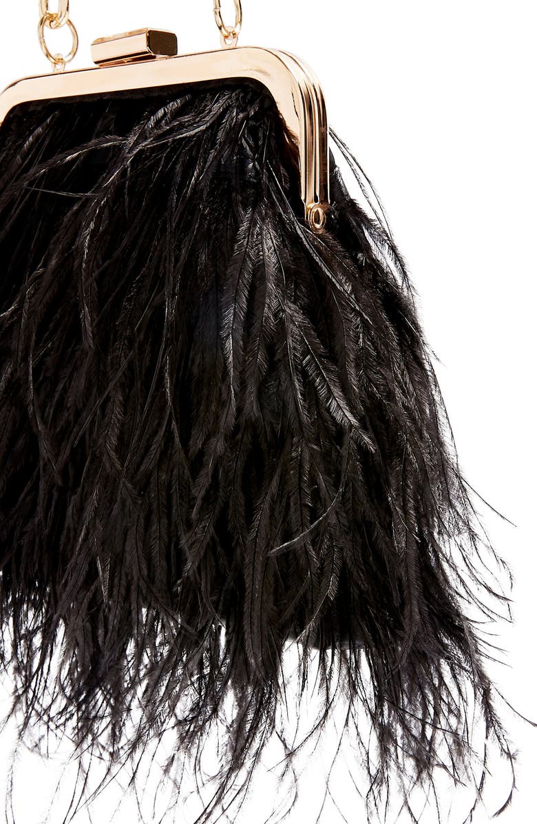 Topshop Frosty Feather Handbag, Alternate, color,