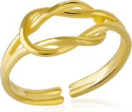 Spero London Knot Sterling Silver Adjustable Ring