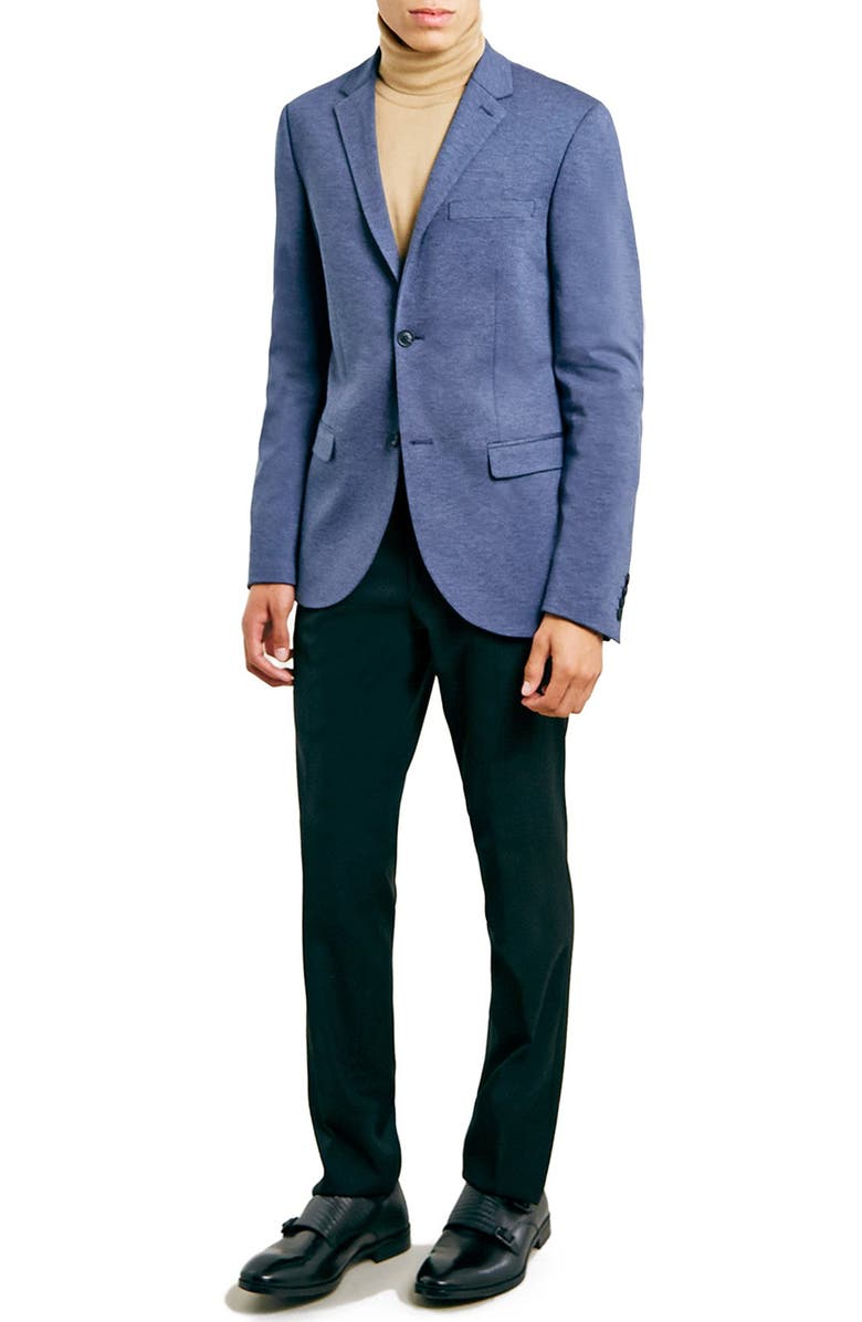 Topman Slim Fit Jersey Blazer, Alternate, color,