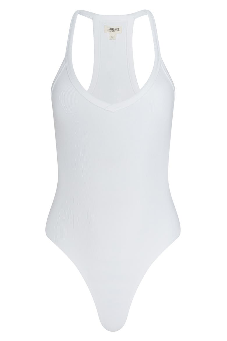 Wrenna Racerback Bodysuit, Alternate, color, WHITE