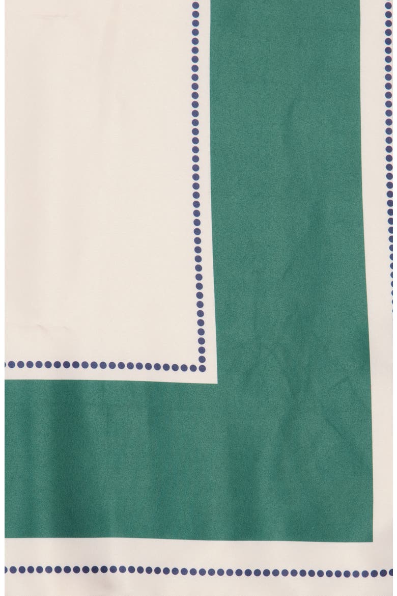 Polka Dot Square Scarf, Alternate, color, GREEN