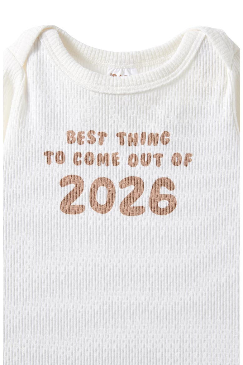 Organic Pointelle Long Sleeve Bubbysuit, Alternate, color, Milk Best Thing 2026