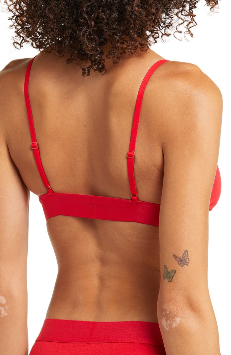 Calvin Klein Unlined Cotton Blend Wireless Bra, Alternate, color, 