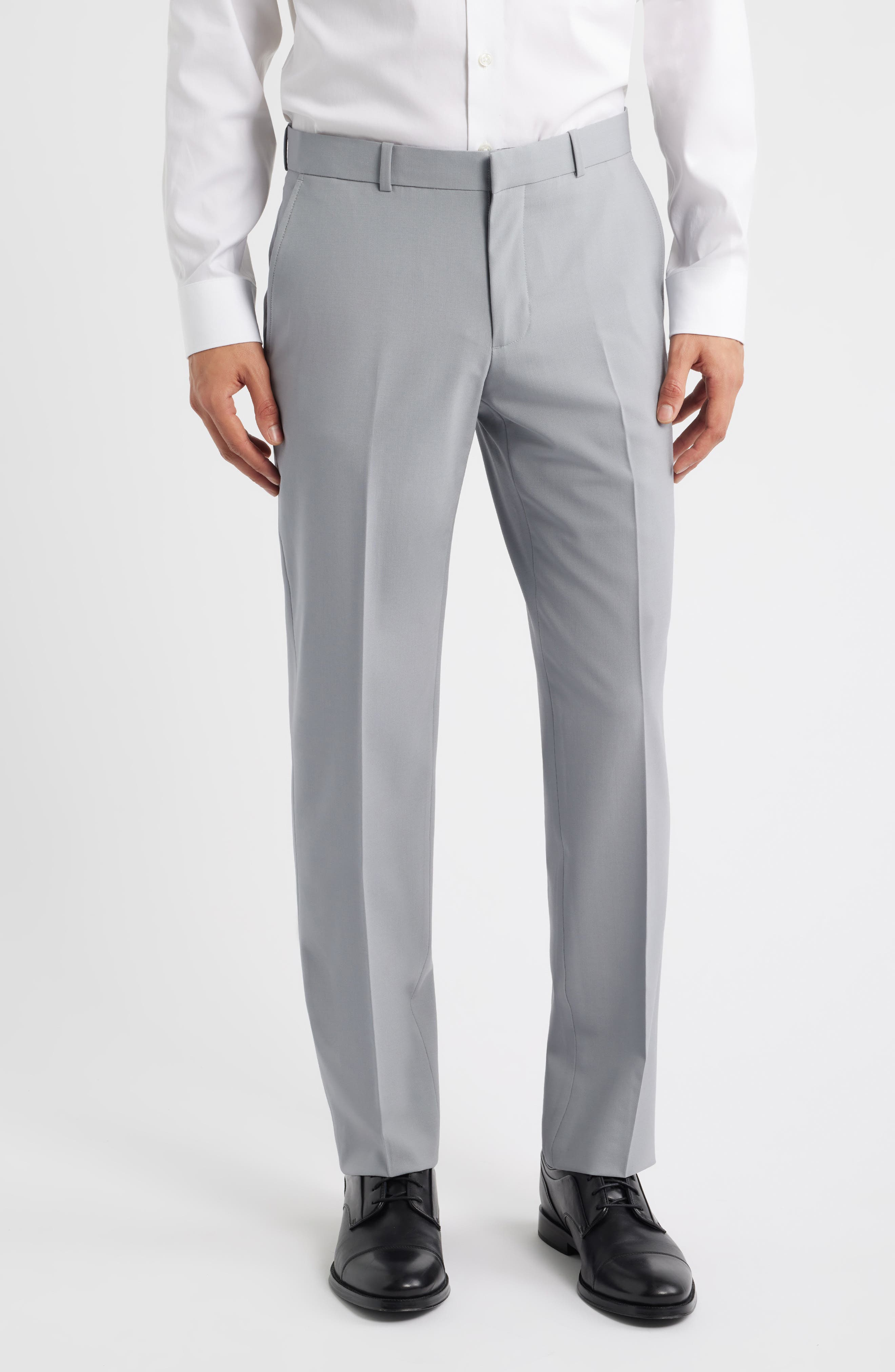 Henrik Trim Fit Solid Stretch Wool Suit Pants - image 5