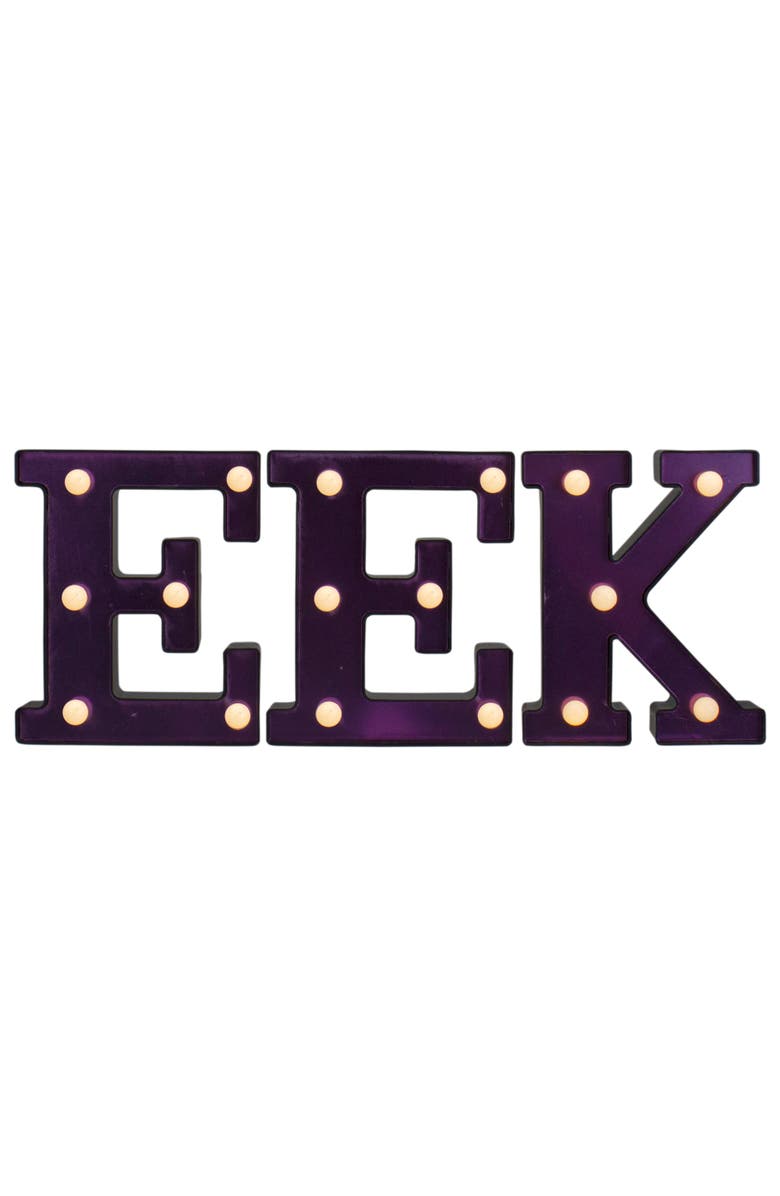 Northlight LED Lighted EEK Halloween Marquee Style Sign - 6.5", Main, color, 