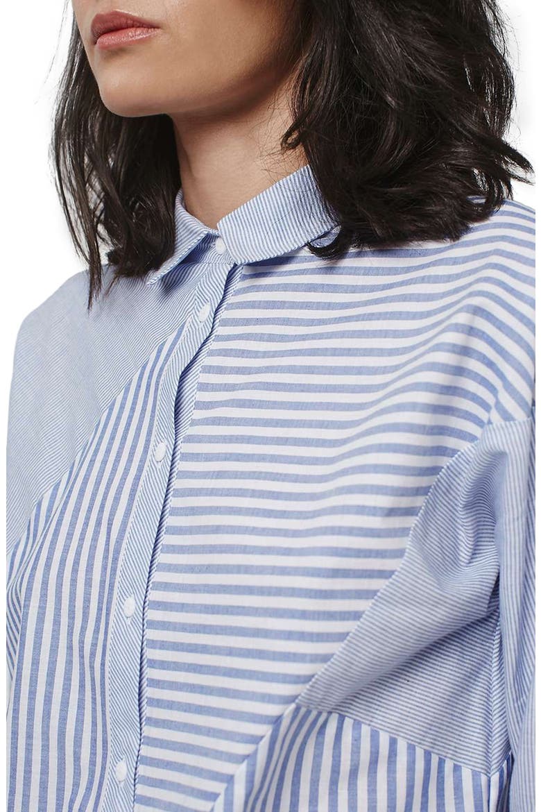 'Harper' Mixed Stripe Shirt, Alternate, color, LIGHT BLUE