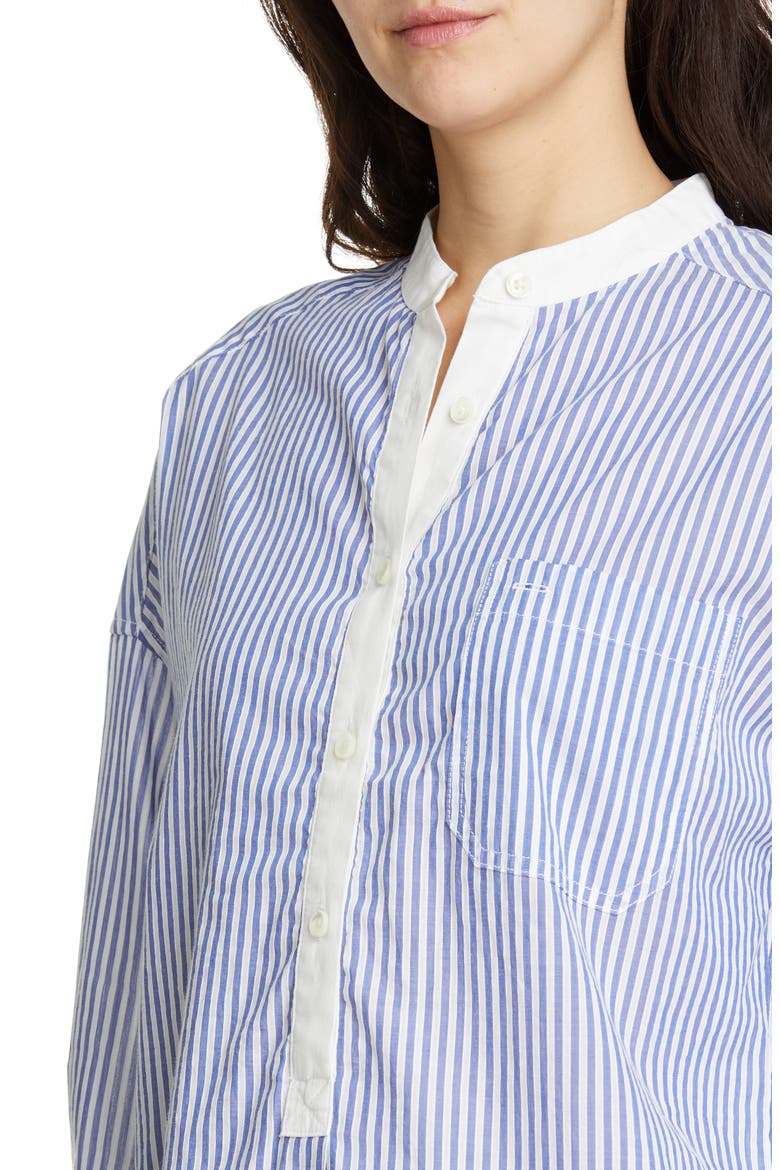 Stripe Shirttail Tunic, Alternate, color, BLUE