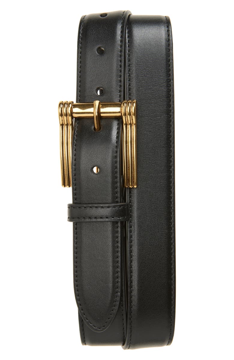 Etro Leather Belt, Main, color, Black