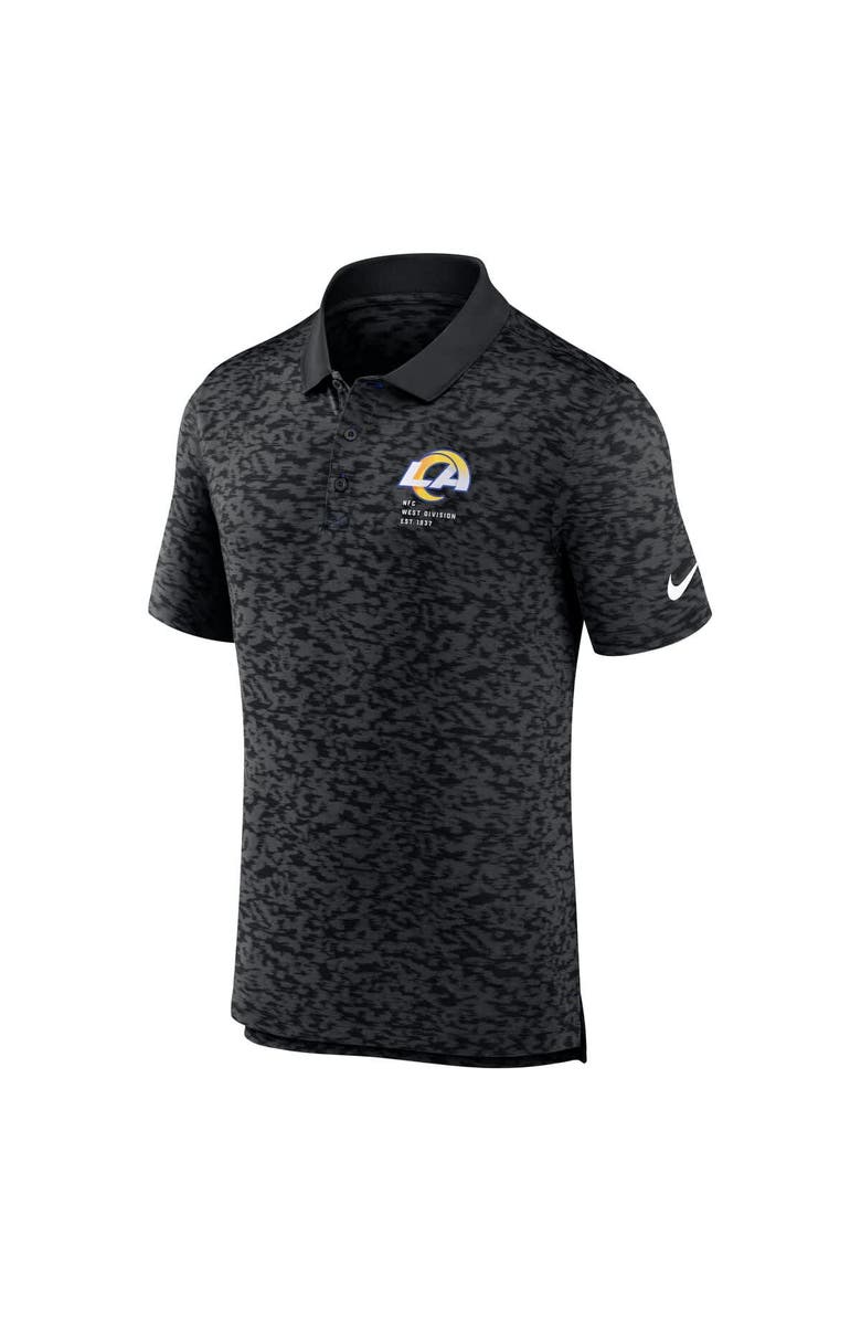 Nike Men's Nike Black Los Angeles Rams Pique Fashion Performance Polo, Alternate, color, Black