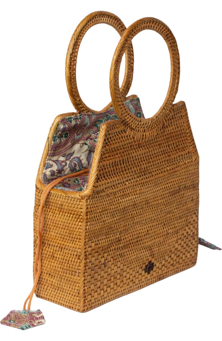 Jelavu Monterey Rattan Satchel Bag, Alternate, color, Tan