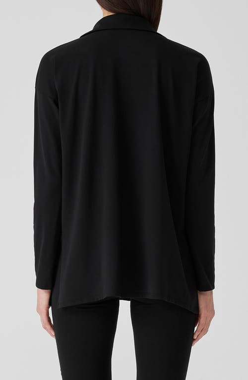 Eileen Fisher Organic Cotton Johnny Collar Tunic Top