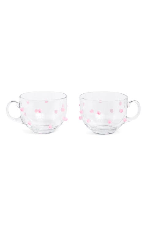Set of 2 Glass Mugs
