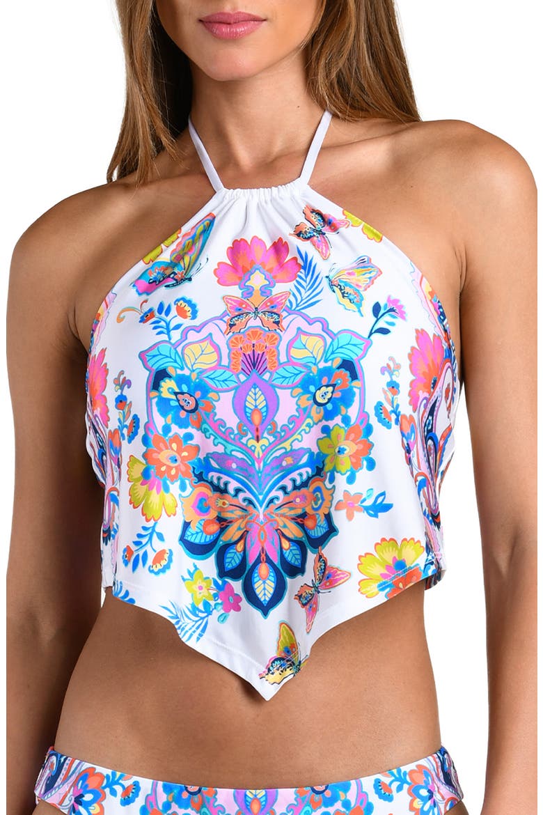 Butterfly Halter Tankini Top, Main, color, MULTI