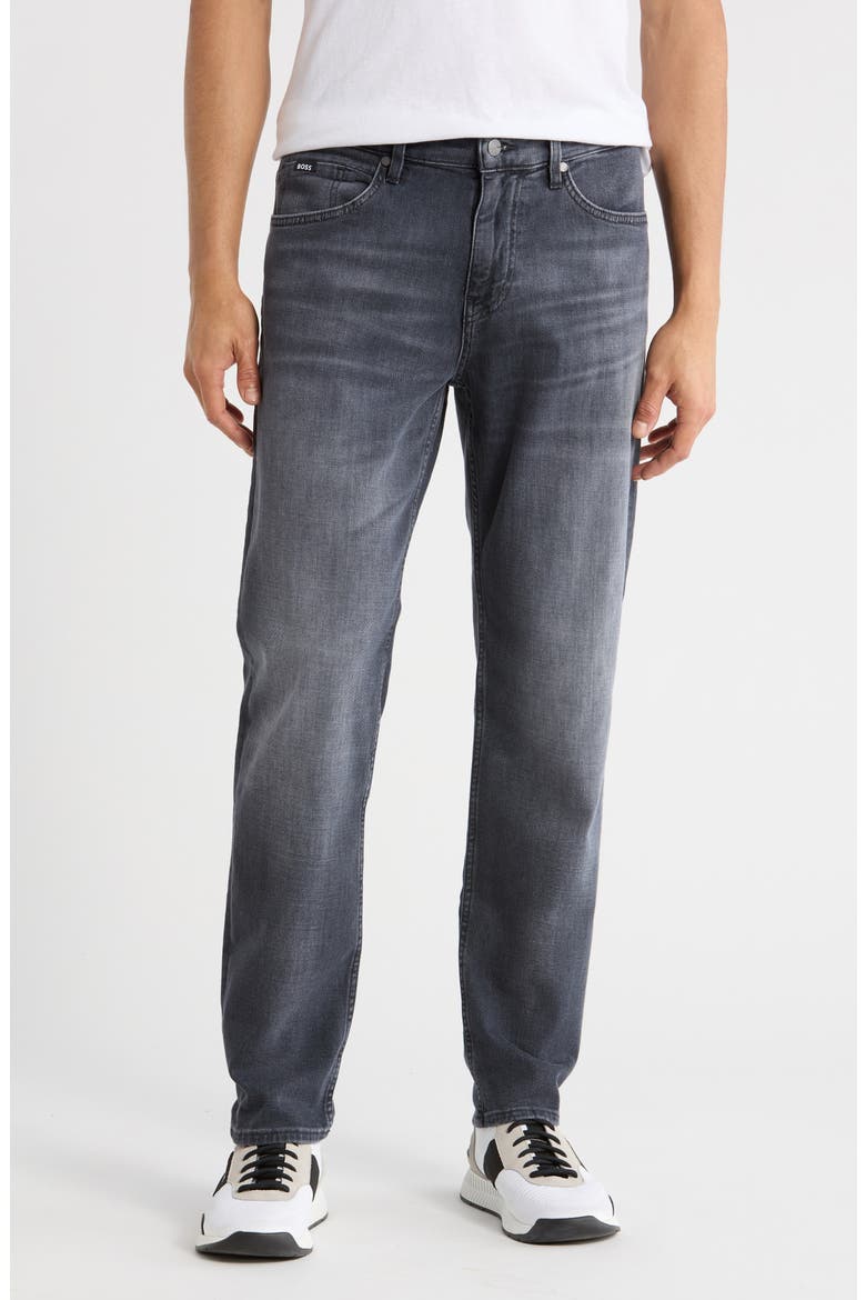 Maine Regular Fit Straight Leg Jeans, Main, color, BLACK