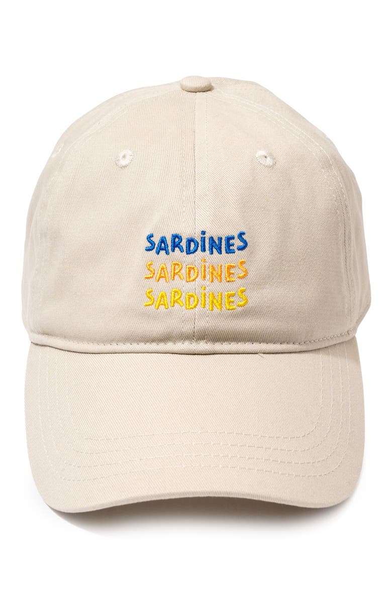 Sardines Baseball Cap, Main, color, NATURAL