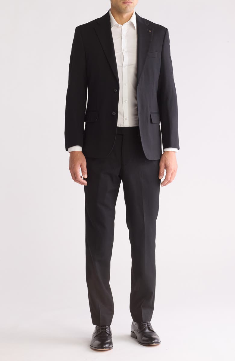 Scotch & Soda Modern Fit Black Wool Suit, Main, color, 