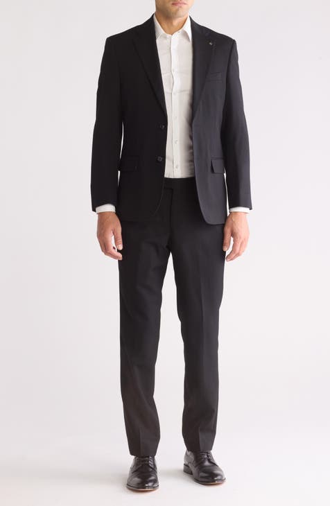 Modern Fit Black Wool Suit (Short, Regular & Long)