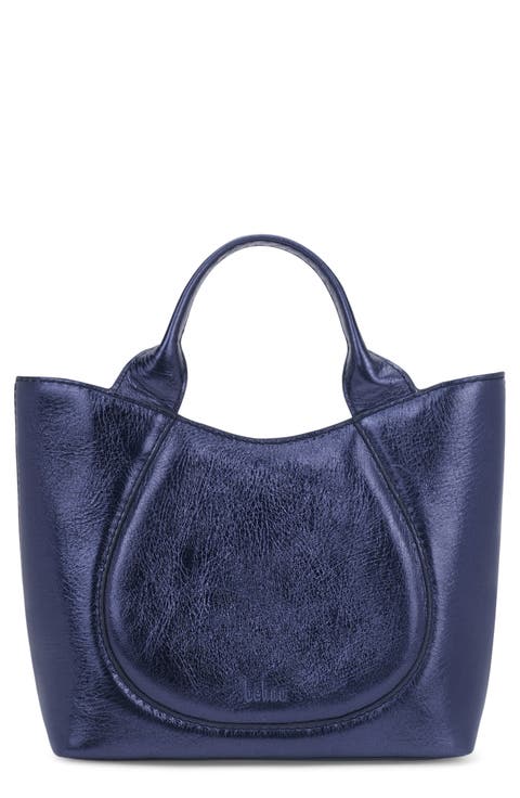 Katrina Mini Metallic Leather Tote