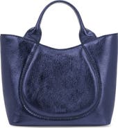 behno Katrina Mini Metallic Leather Tote