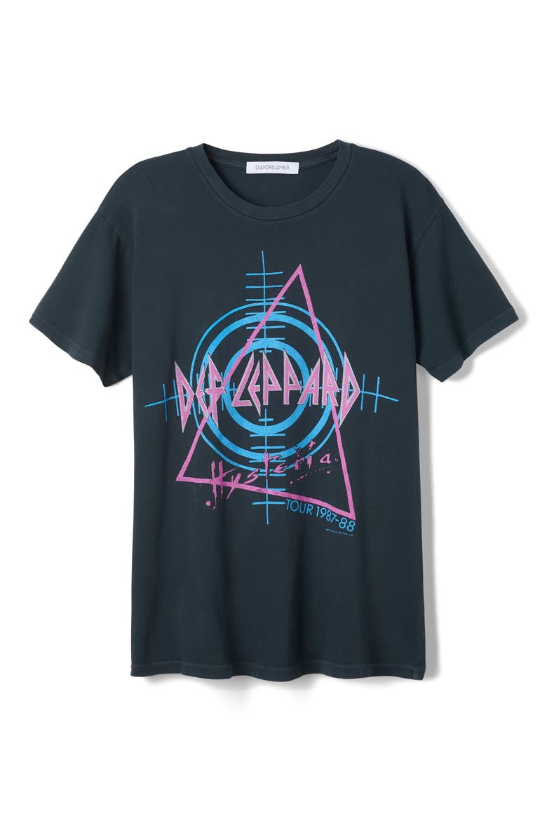 Def Leppard Graphic Tee, Main, color, VINTAGE BLACK