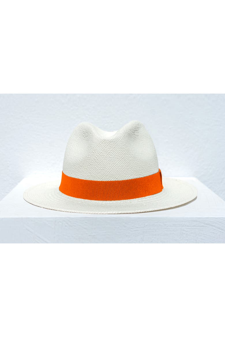 Panama orange straw hat, Alternate, color, Orange