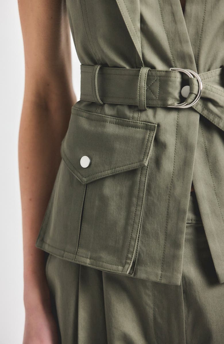 Derek Lam 10 Crosby Scottie Vest, Alternate, color, Dusty Olive