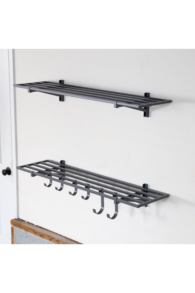 1' x 4' Bristol Garage Wall Mount Shelves - 2 Pack - Hammered Gray, Alternate, color, Grey