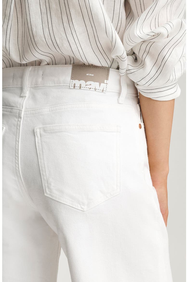 Erika Cutoff Denim Bermuda Shorts, Alternate, color, OFF WHITE CLASSIC BLUE