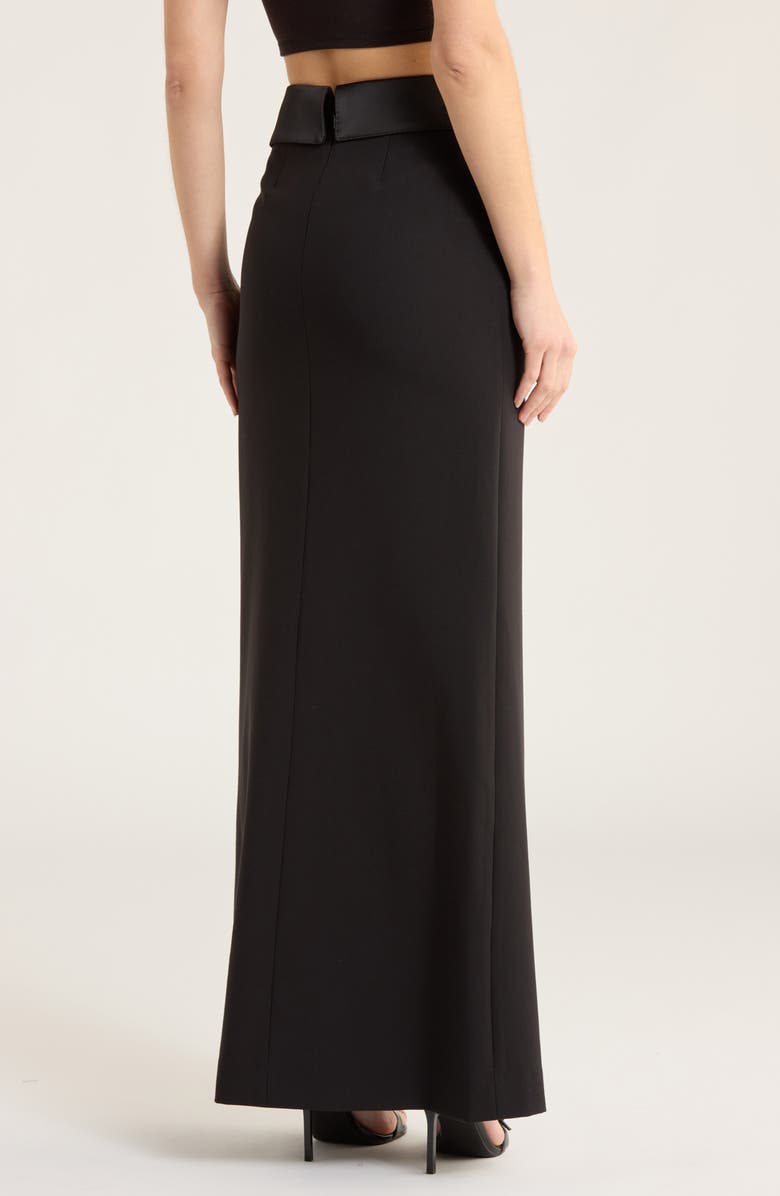 L'AGENCE Diara Tuxedo Maxi Skirt, Alternate, color, Black