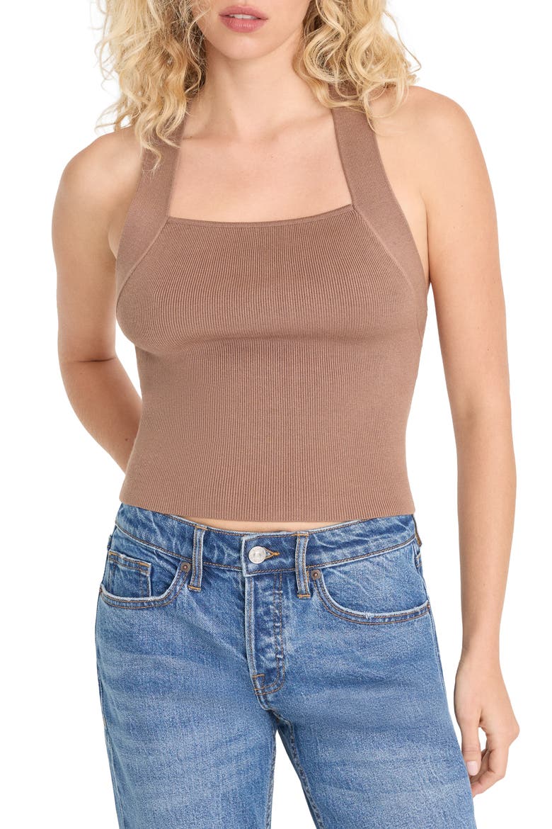 The Rib Strappy Tank, Alternate, color, HEARTH