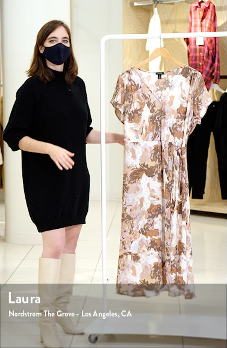 Short Sleeve Wrap Midi Dress, sales video thumbnail