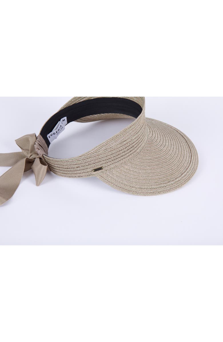 Eugenia Kim Ricky Packable Straw Visor, Alternate, color, Khaki