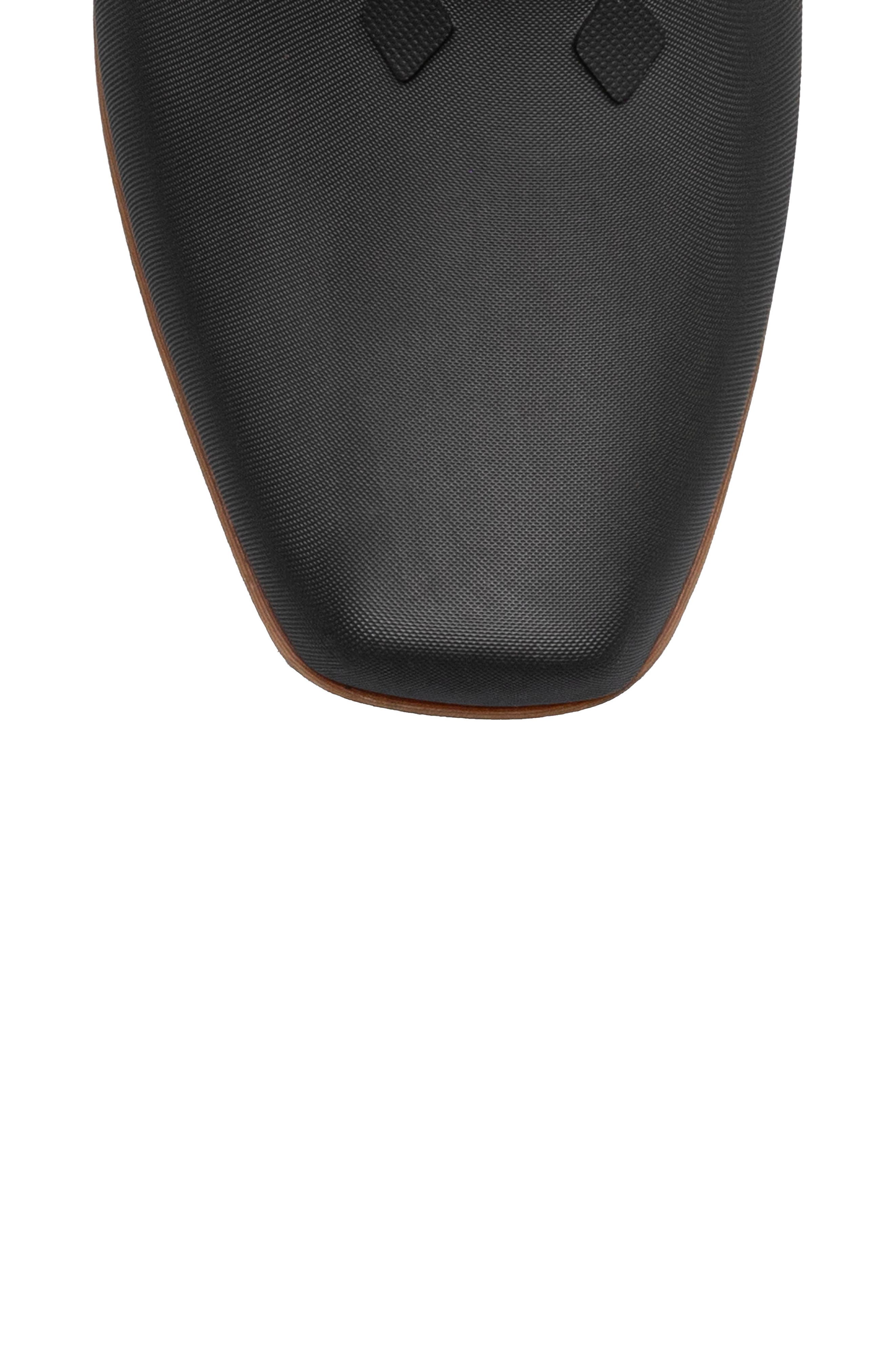 Jolene Mid Deco Waterproof Rain Boot, Alternate, color, BLACK W/ WHITE