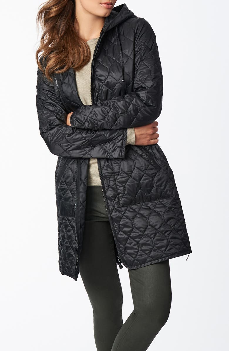 Bernardo Quilted Hooded Liner Jacket, Alternate, color, 