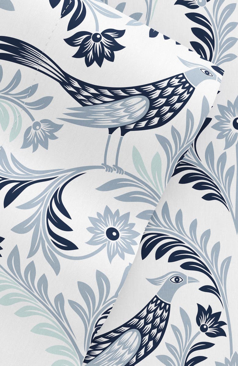 HOMESPUN HOME SPUN Premium Ultra Soft Garden Estate Pattern 4-Piece Bed Sheet Set, Alternate, color, Navy