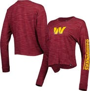 New Era Women's New Era Burgundy Washington Commanders Crop Long Sleeve T-Shirt