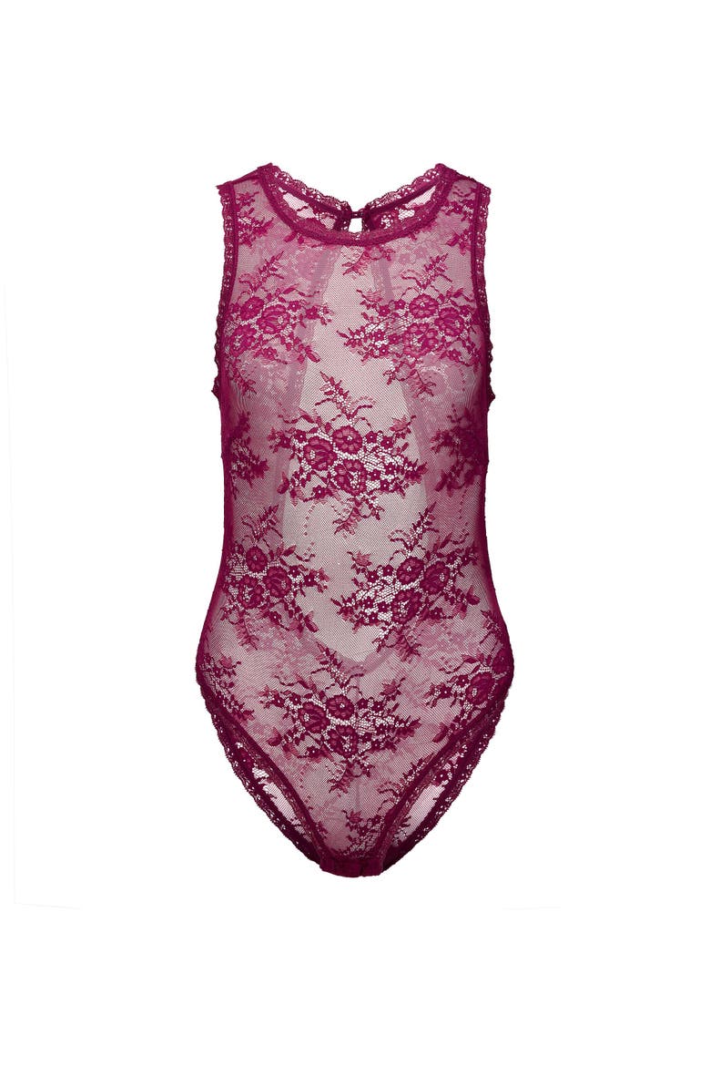 Hazelle Bodysuit Lingerie, Alternate, color, Dark purple